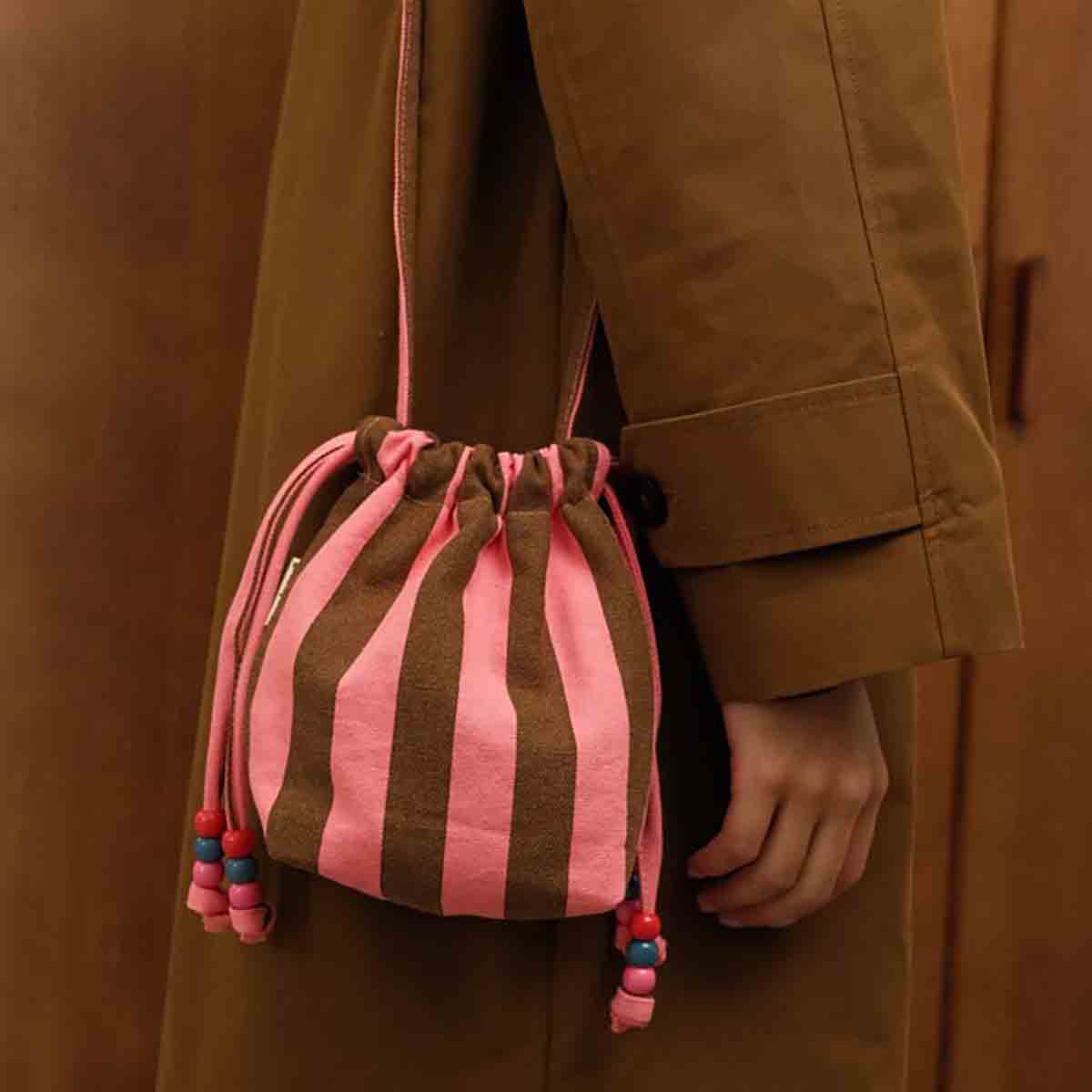 BILLIE BAG STRIPES BRICK / OLIVE