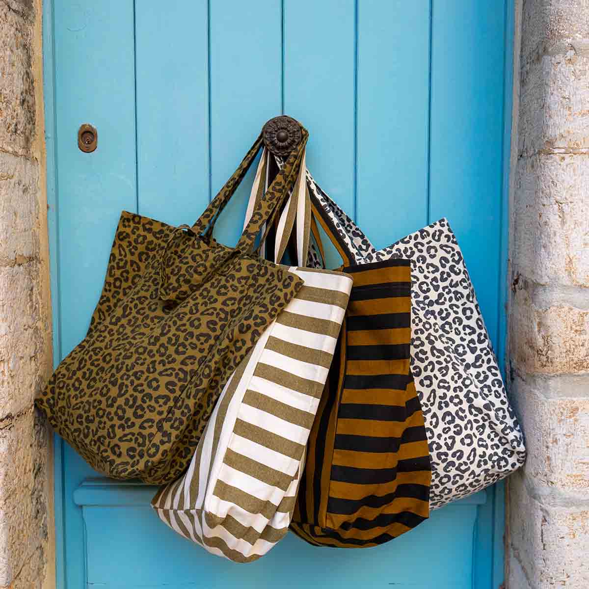 ELISABETH TOTE BAG STRIPES CUMIN