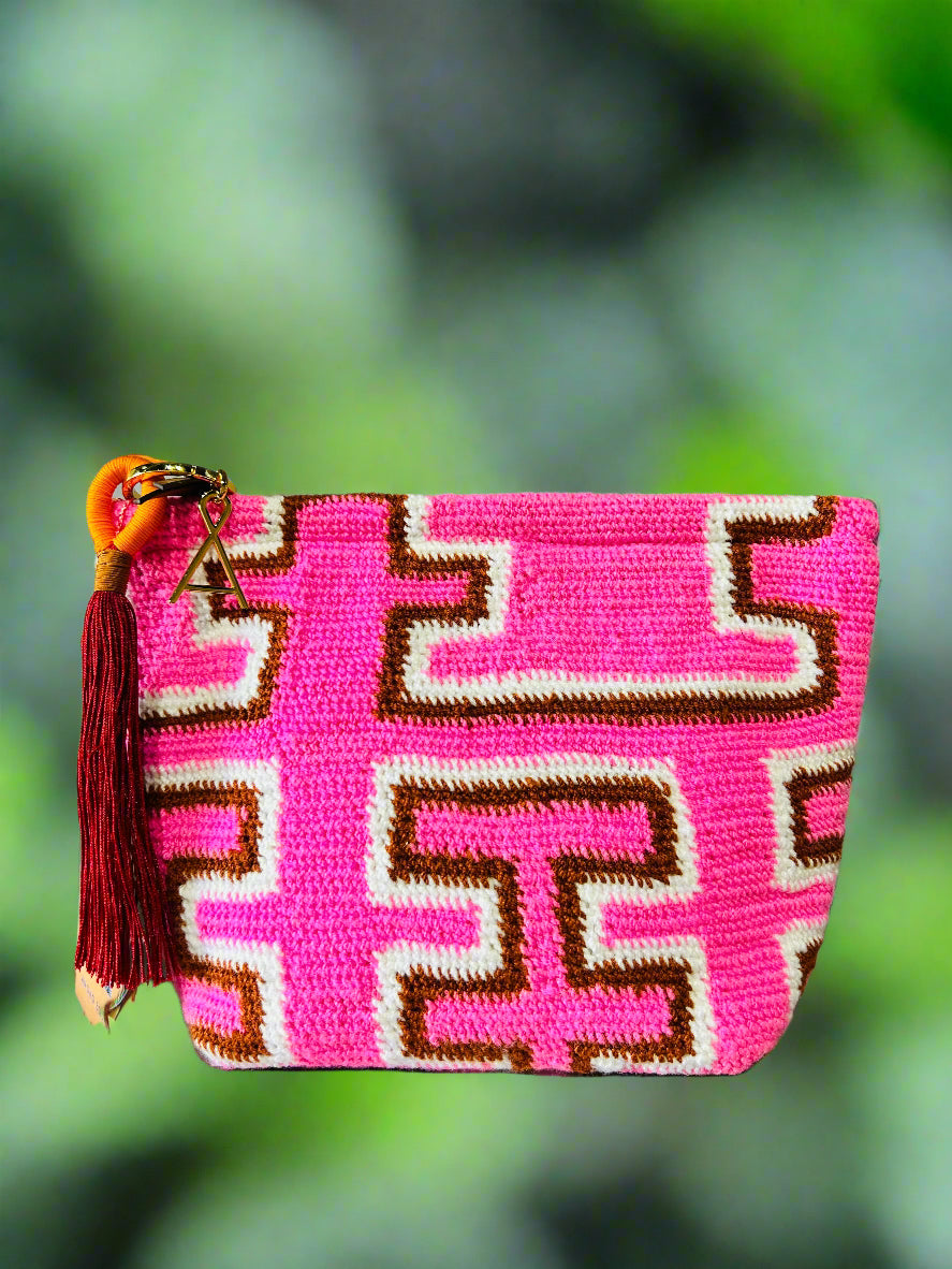 Barbra Mix Mix Bilum Clutch with Tassel