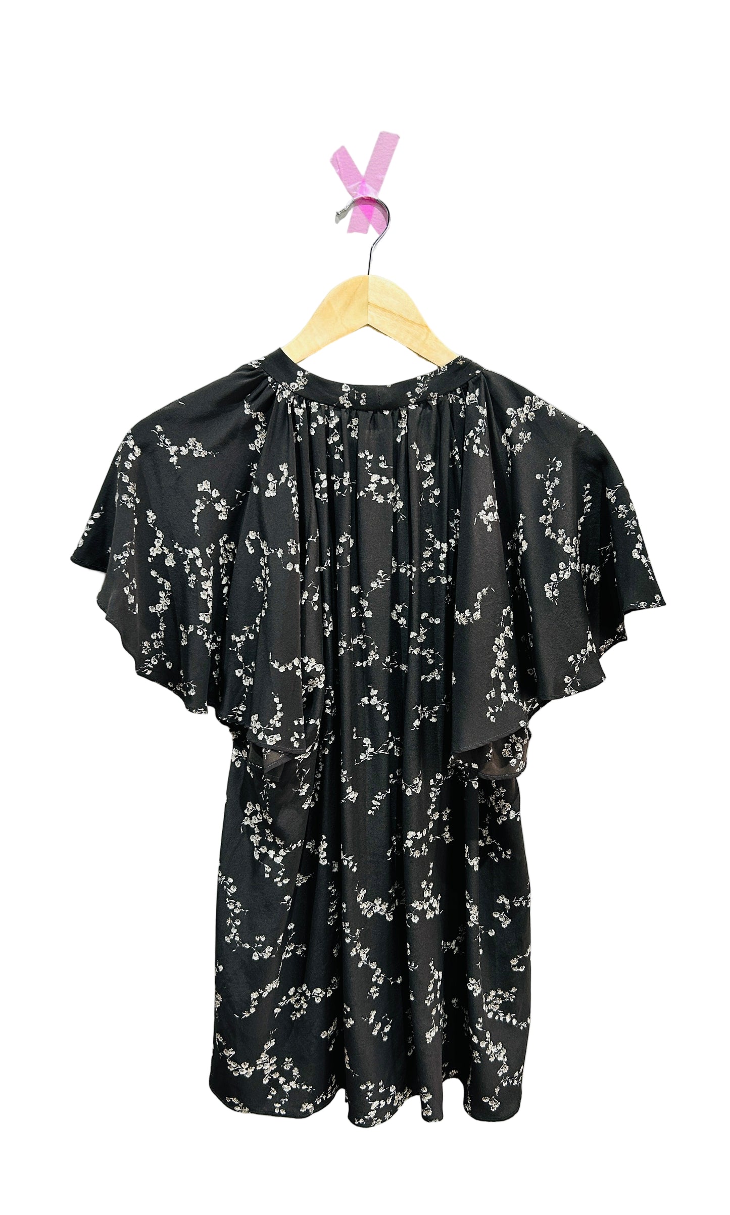 Zimmermann Black Print Silk Top Size 0