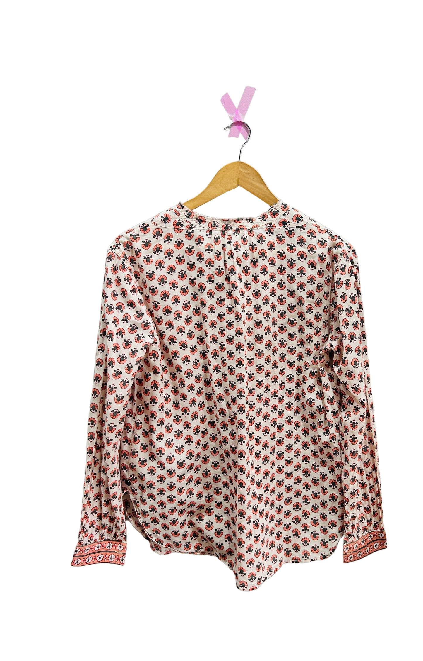 Scotch & Soda Long Sleeve Cotton Voile Top Size Small