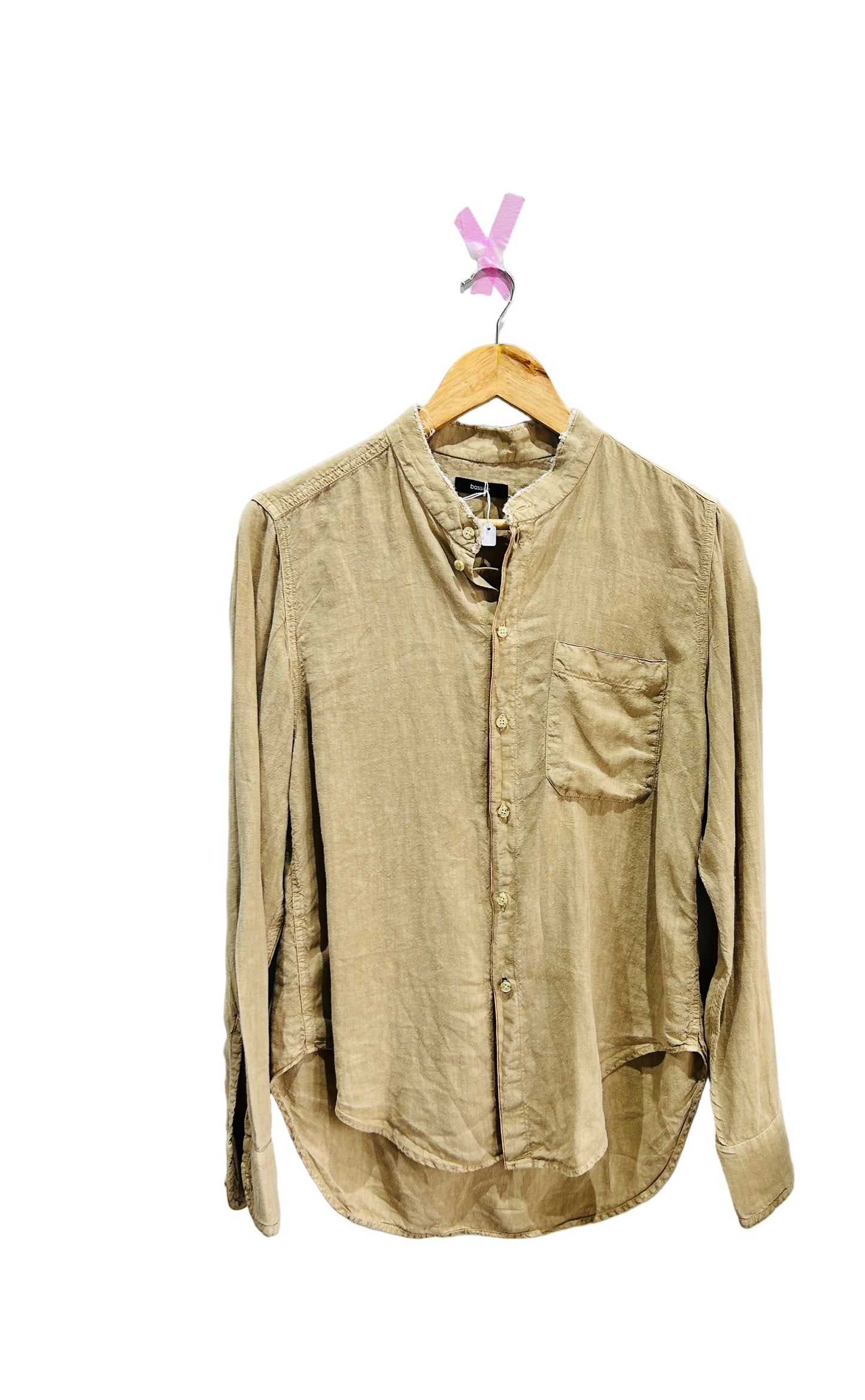 Bassike Taupe Linen Shirt Size 1