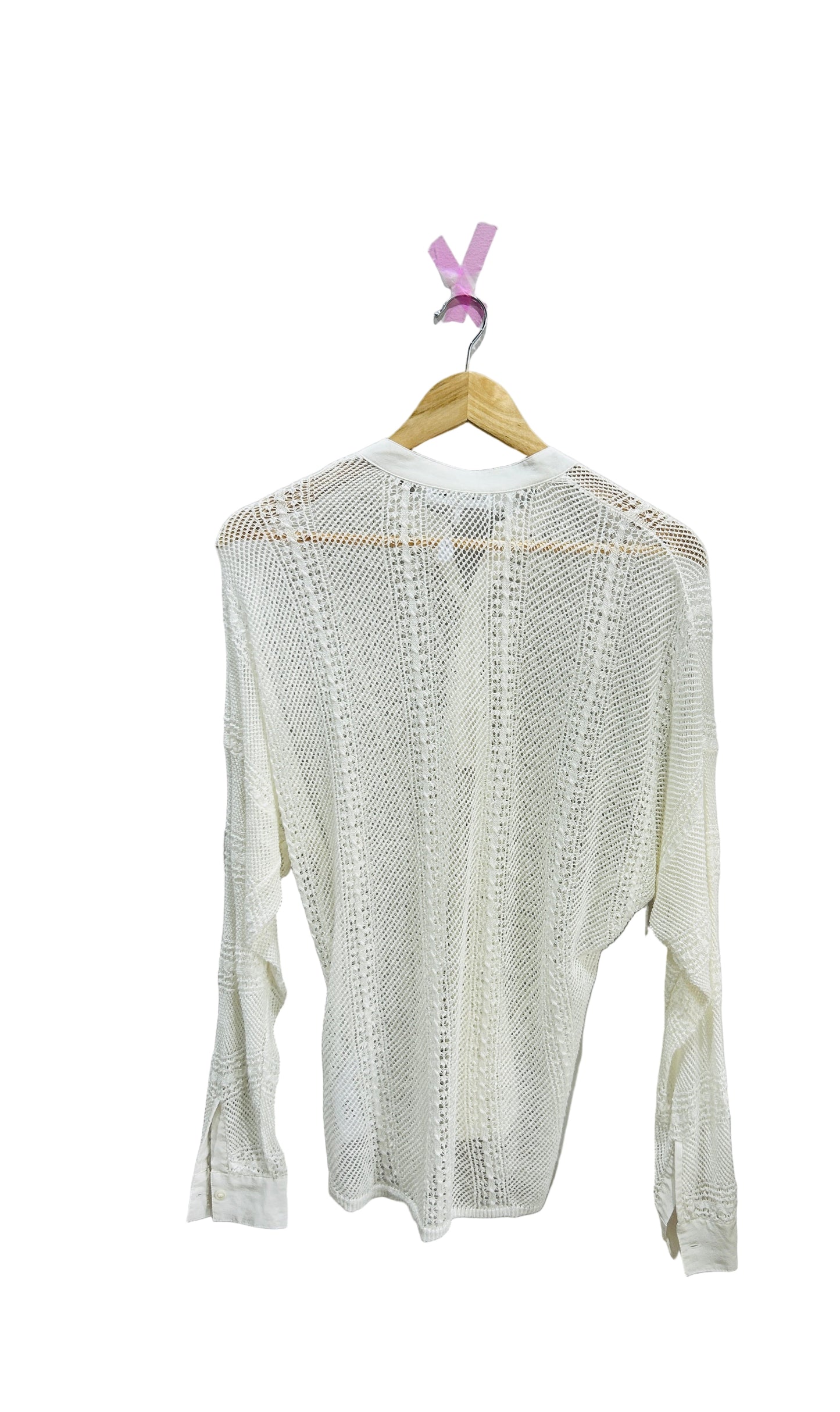 Frame Cream Linen/Silk Net Top Size Small