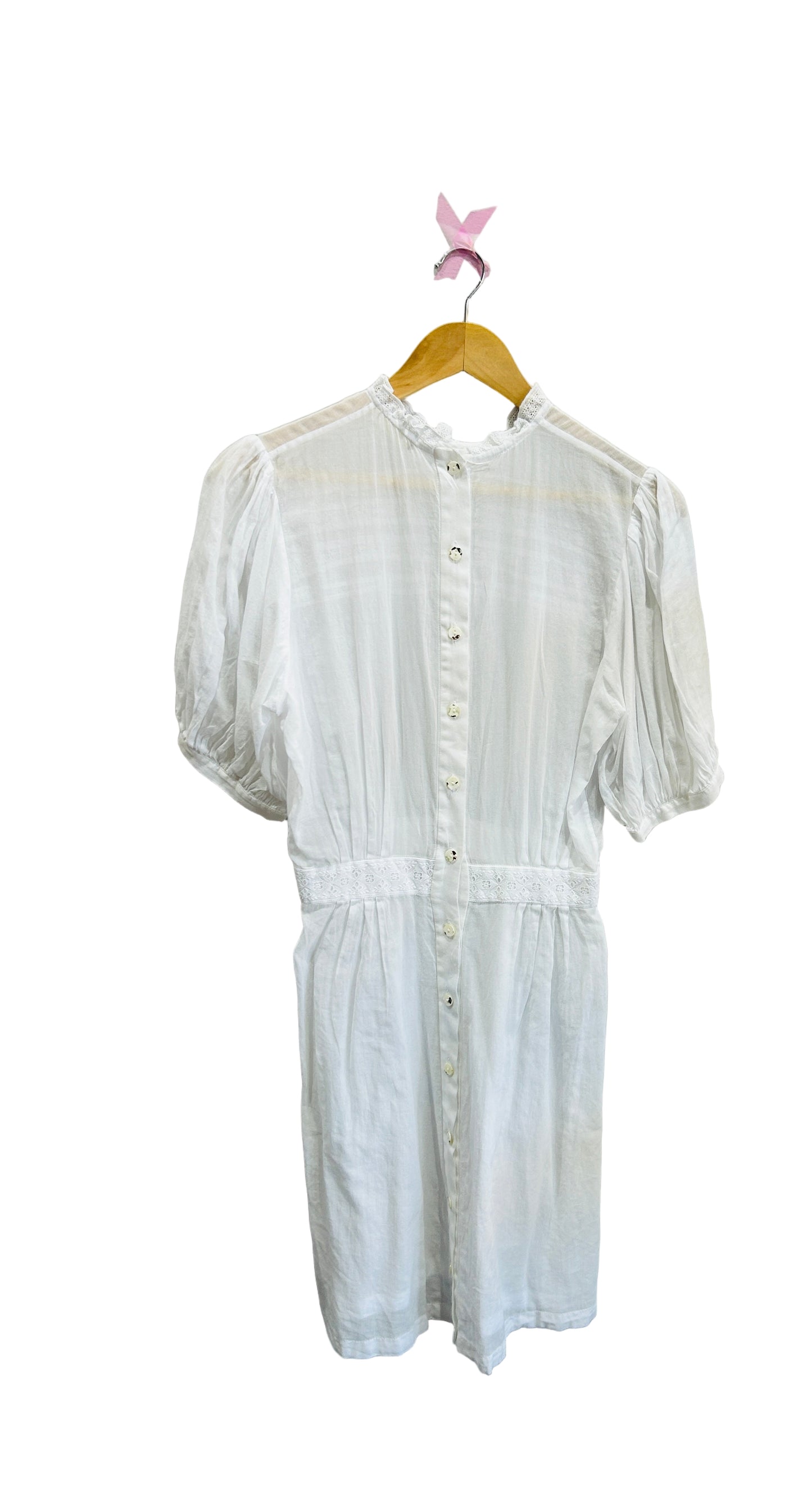 Matin White Cotton Voile Dress Size Small