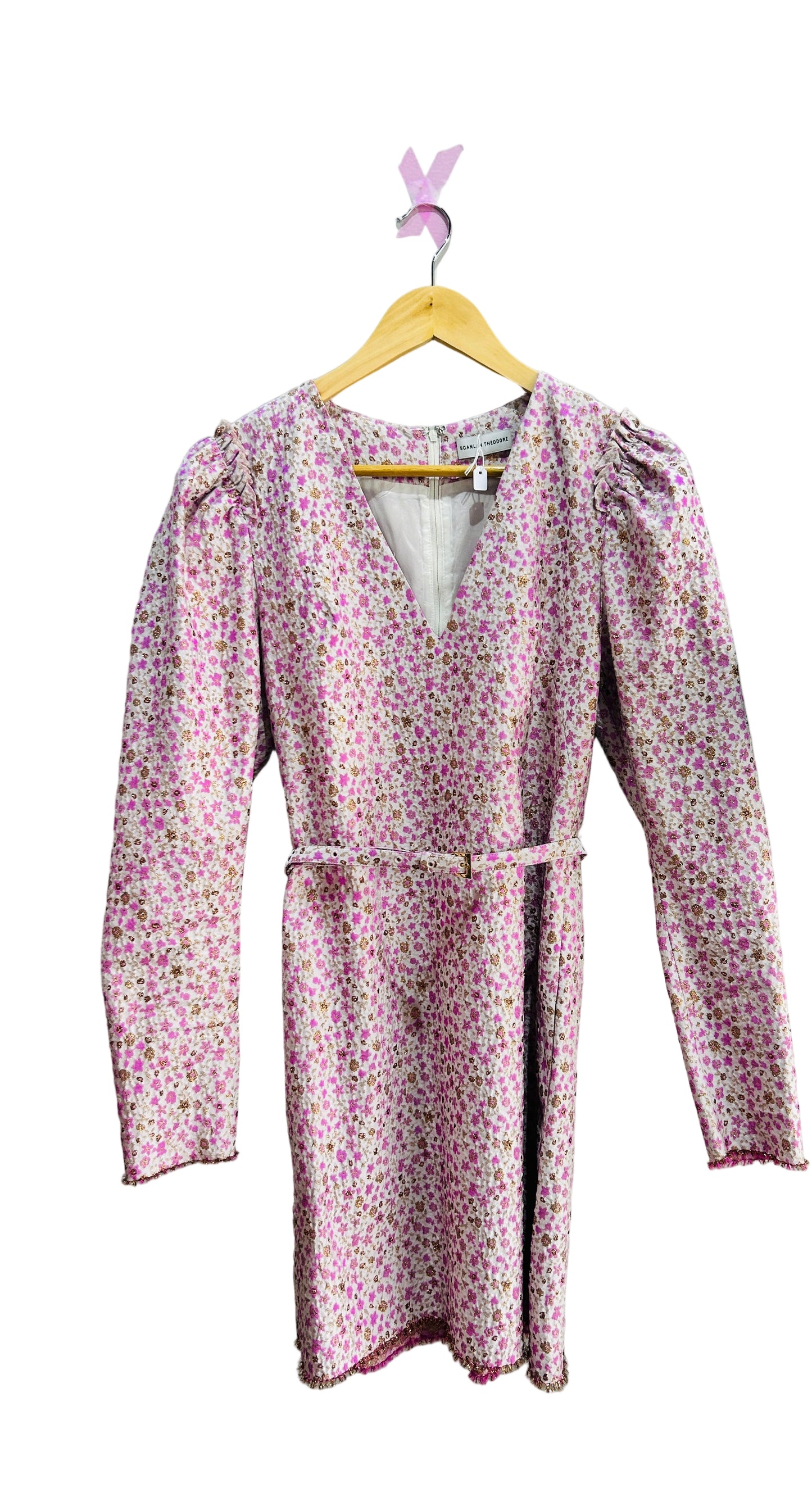 Scanlan & Theordore Pink Lurex Dress Size 8