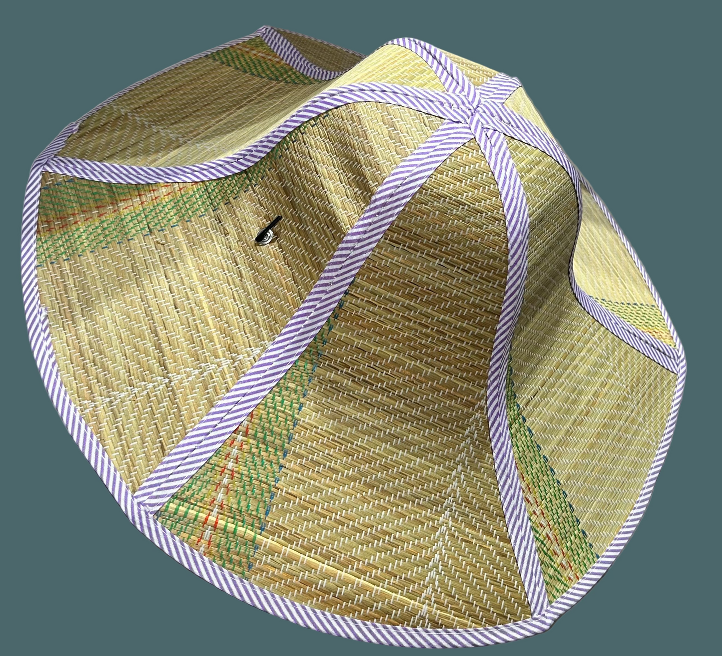 Raffia Travel Sunhats One Size Lilac Gingham