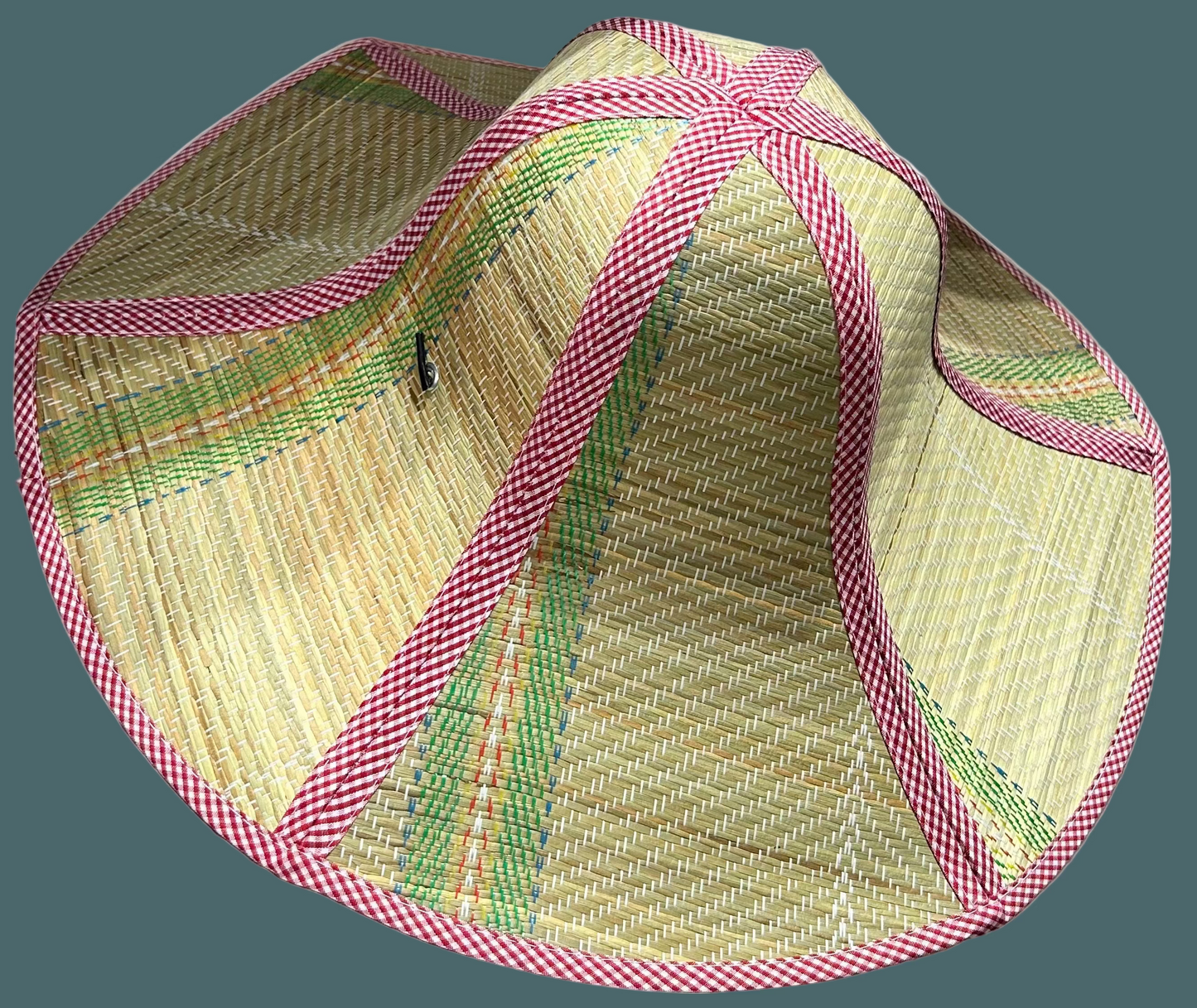 Raffia Travel Sunhats One Size Red Gingham