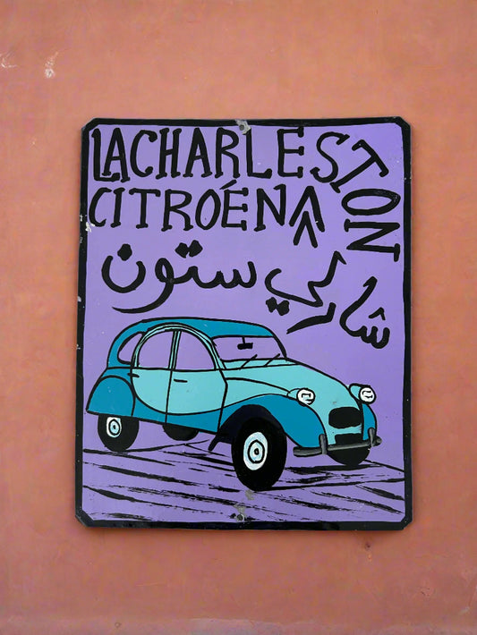 Marrakech metal LA CHARLESTON CITROEN painting