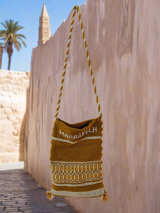 La Famille Marrakech/Essaouira Mustard Woven Bag