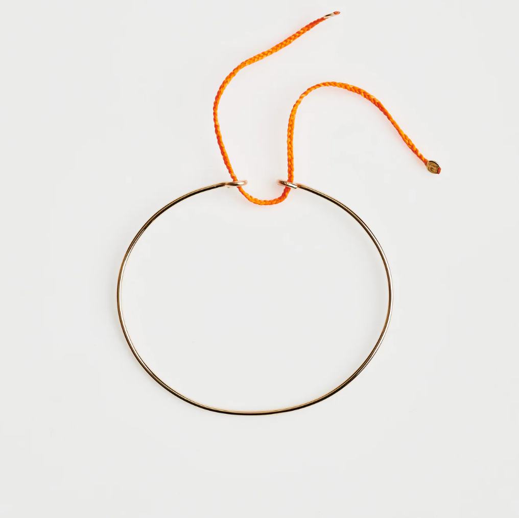 Athena & Co Gold/Orange Cassis Wire Bracelet Cuff