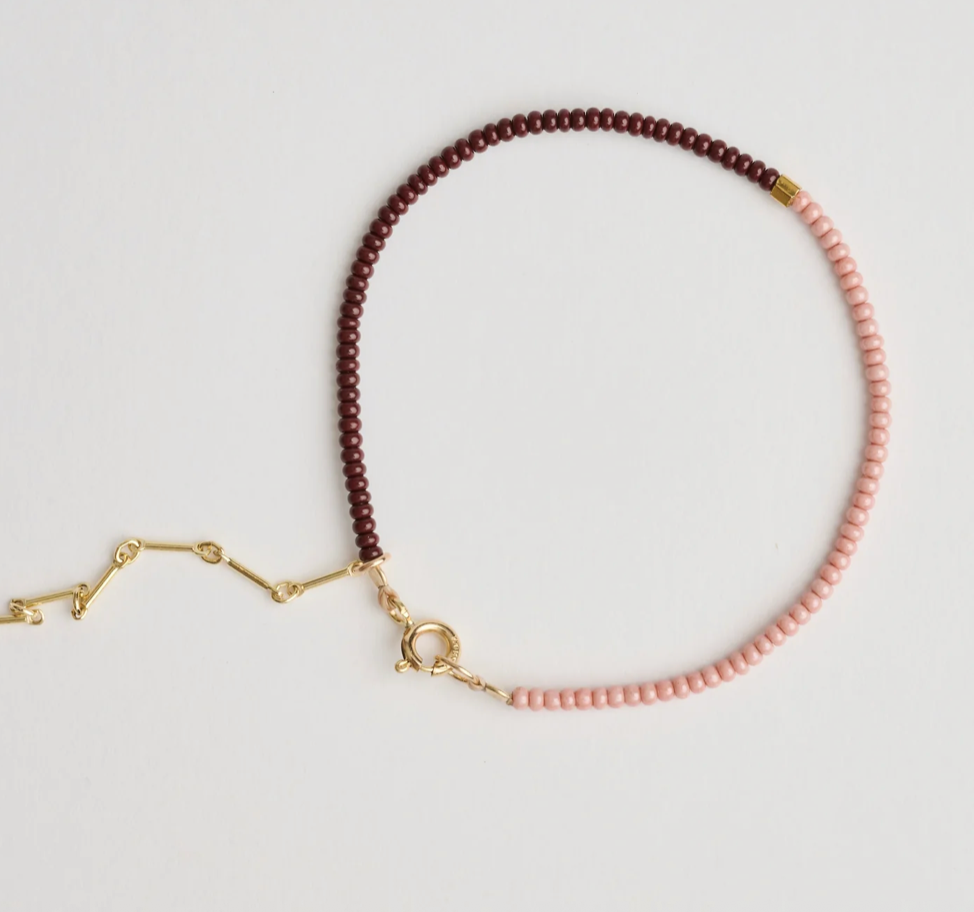 Athena & Co Choc/Dusty Pink Line Series Bracelet