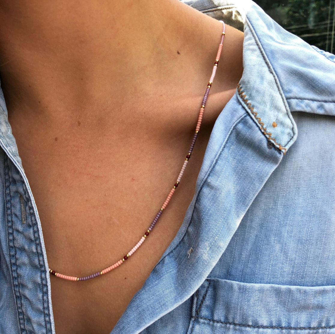 Athena & Co Dusty Pinks Necklace