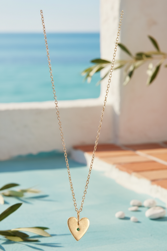 Tassia Canellis Emerald Chakra Necklace