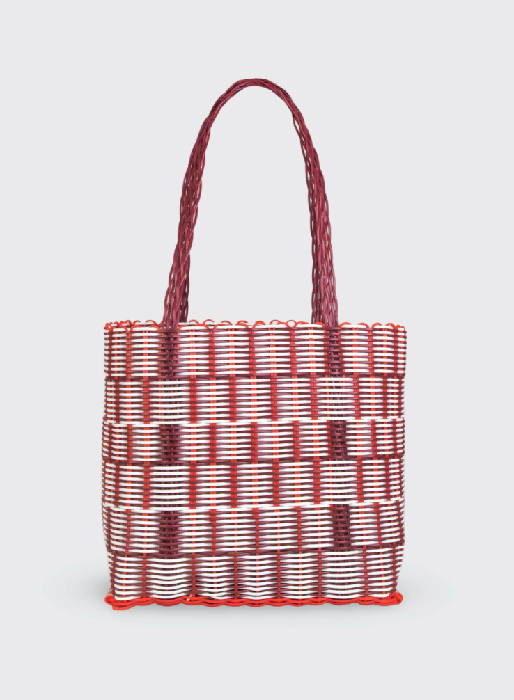 Rayas Medium Panna cotta Woven Basket