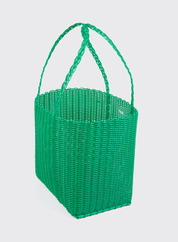 Rayas Medium Matcha Woven Basket