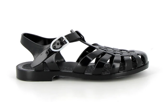 French Sun Sandals Black