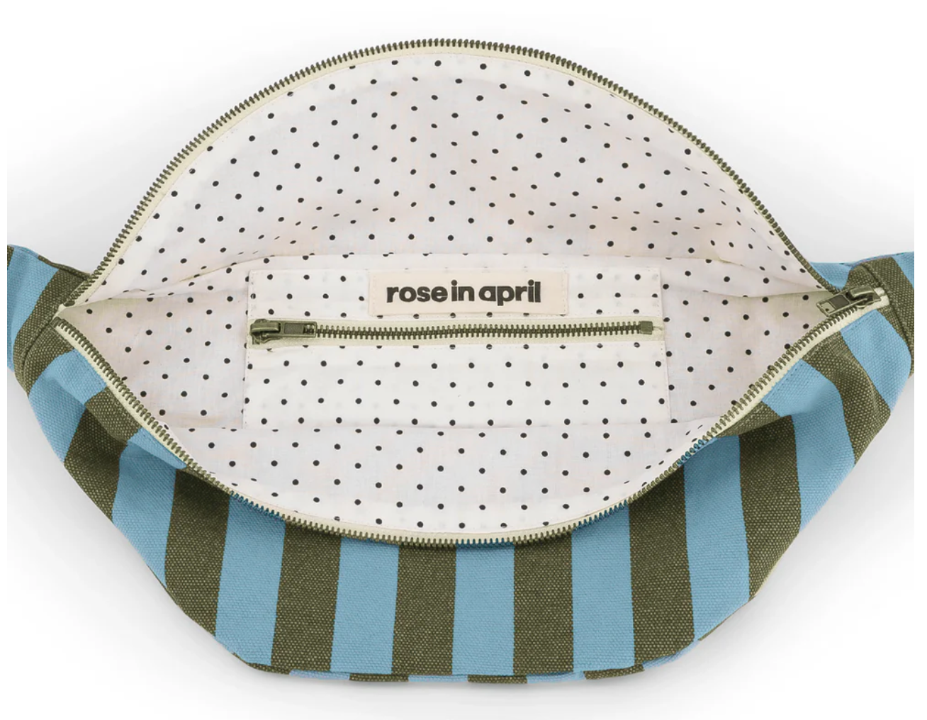 WOMEN BUM BAG OLIVE/BLUE STRIPE