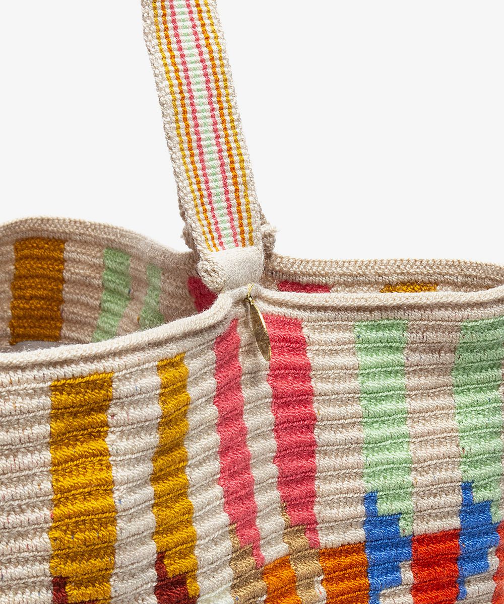 Guanabana Beige/Multicolour Sparrow Tote
