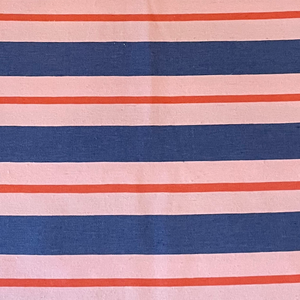 Moroccan Hand Woven Hammam Towel Soft Pink/Indigo/Sunset Reverse