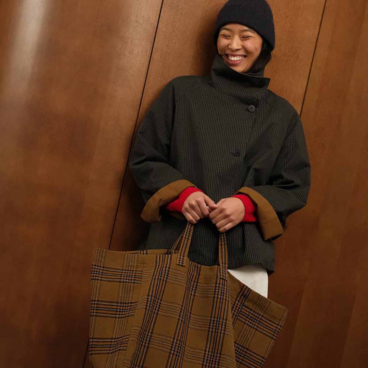 ELISA TOTE BAG TARTAN