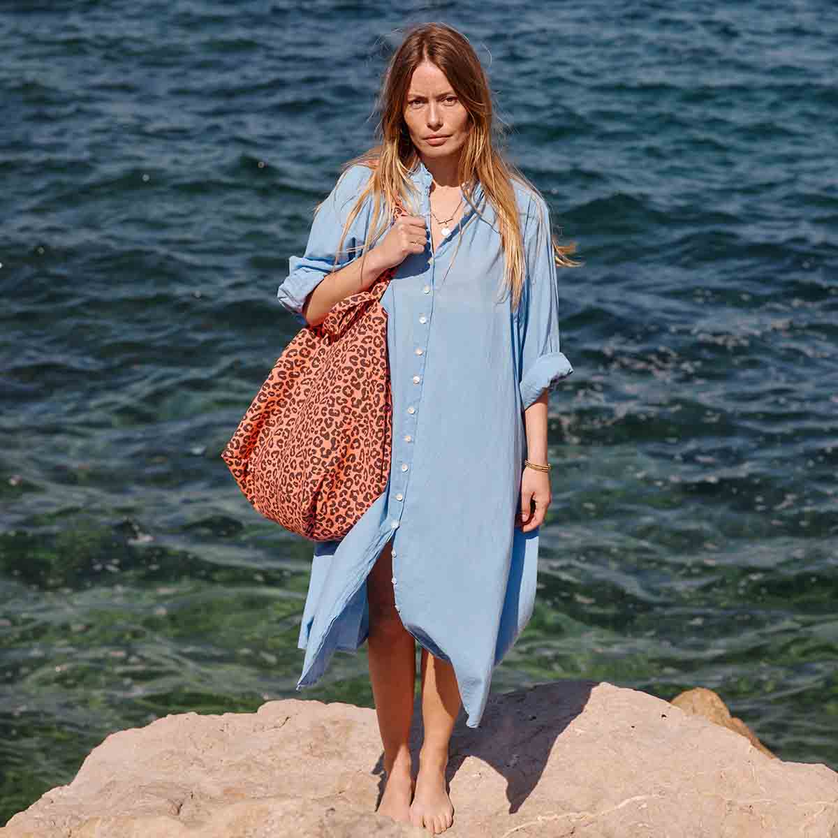 ELISA TOTE BAG GRAOU CORAL: CORAL / GRAOU