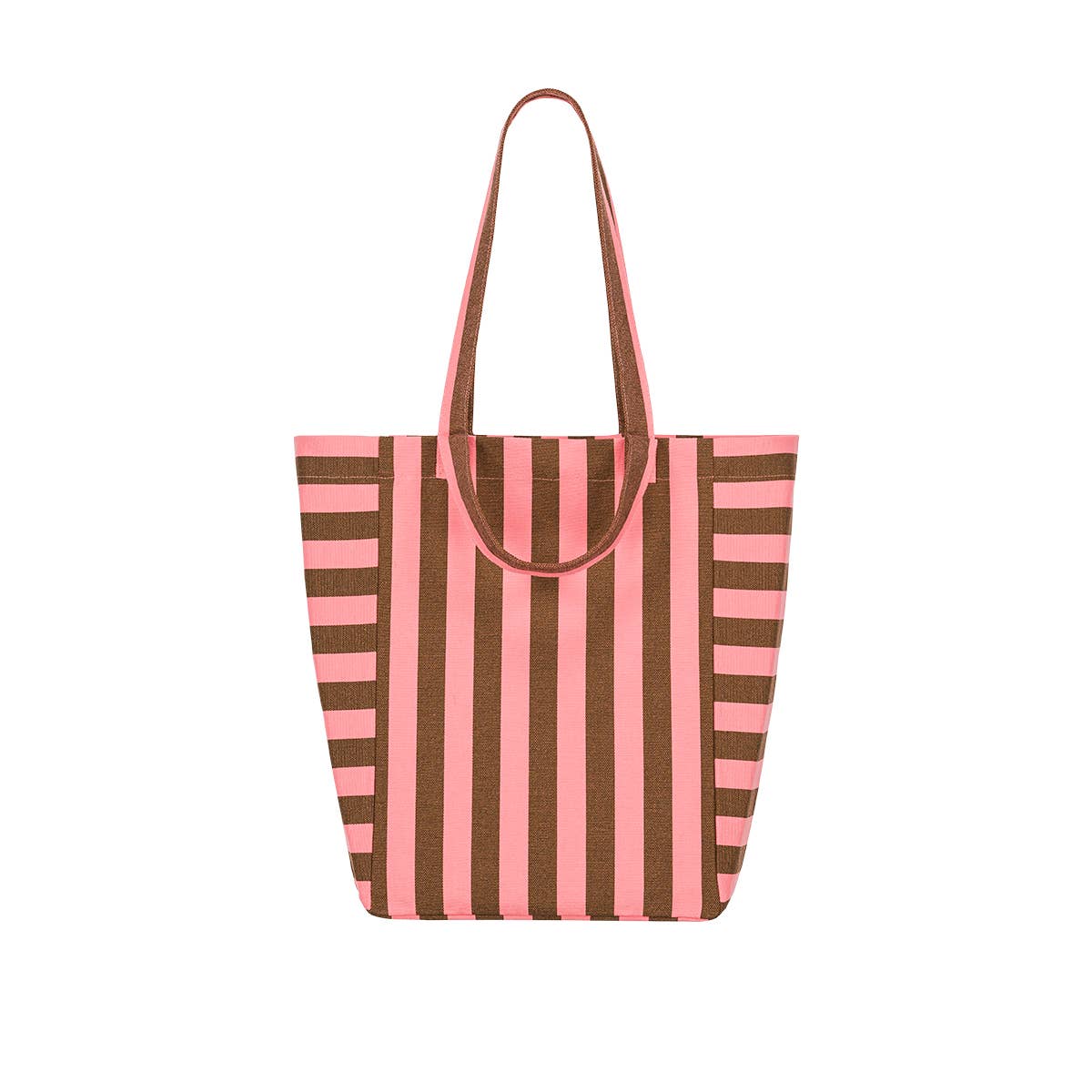 ELISABETH TOTE BAG STRIPES FUNKY PINK / OLIVE