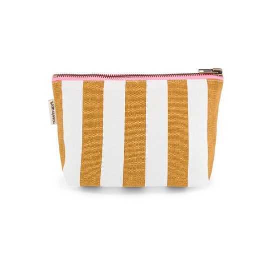 POUCH SOFIA STRIPES ECRU / CARAMEL: ECRU / CARAMEL / STRIPES