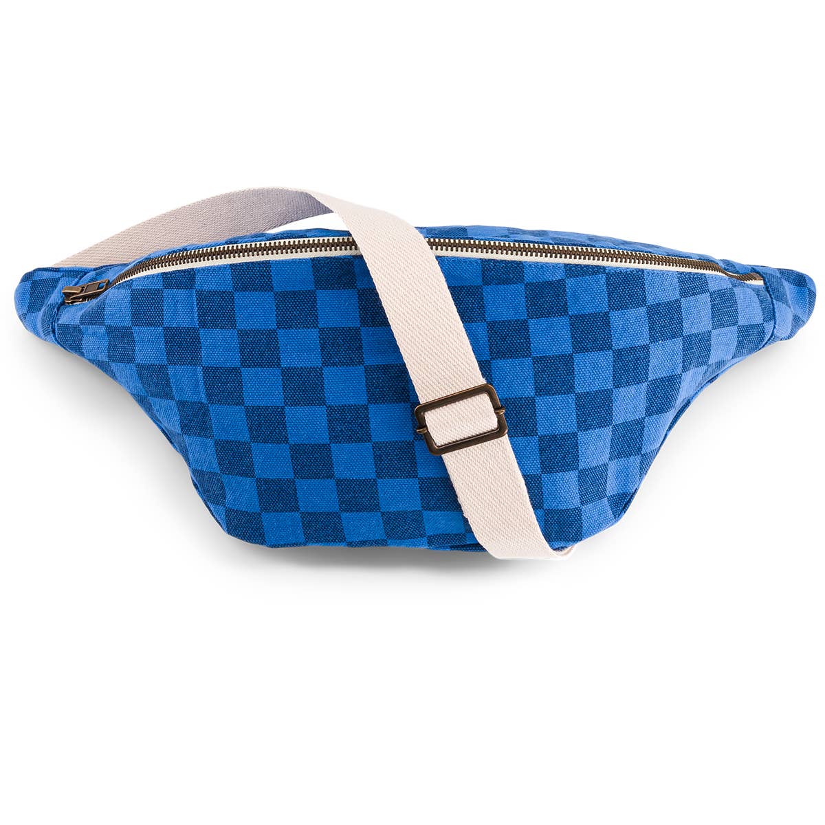 WOMEN BUM BAG CHECKERBOARD GREEK BLUE / NAVY BLUE