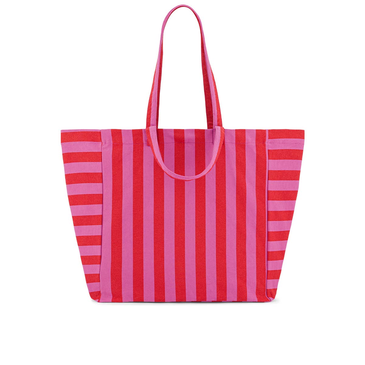 ELISA TOTE BAG STRIPES ORCHID/ TOMATO: ORCHID/TOMATO / STRIPES