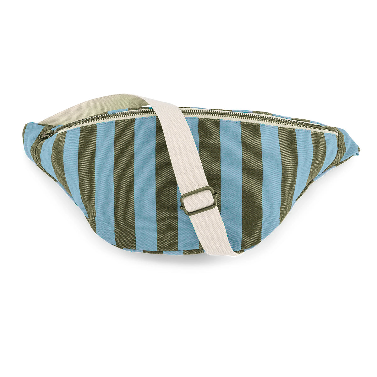 WOMEN BUM BAG STRIPES OLIVE / BLUE