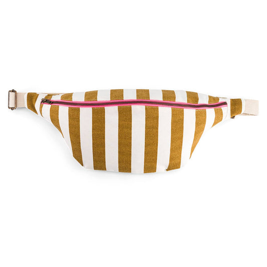 WOMEN BUM BAG STRIPES CARAMEL: TOFFEE / SCRATCH
