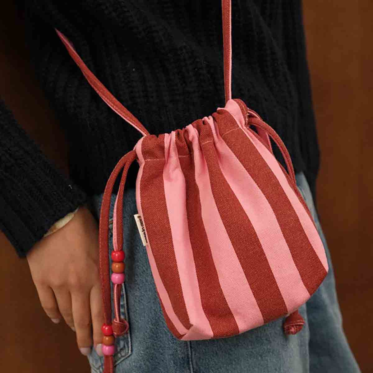 BILLIE BAG STRIPES BRICK / PINK