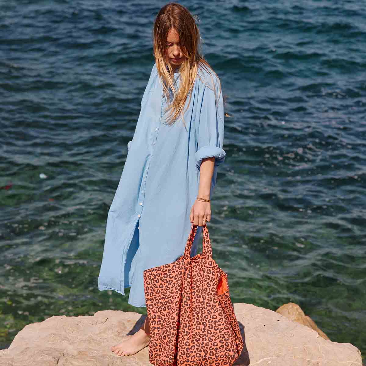 ELISA TOTE BAG GRAOU CORAL: CORAL / GRAOU