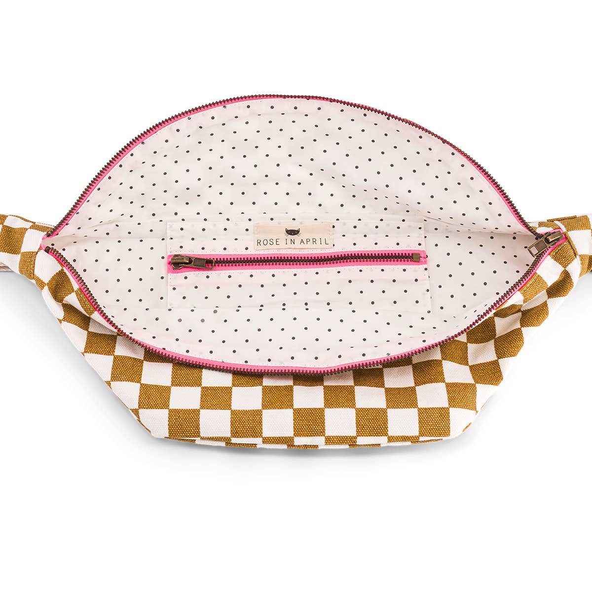 WOMEN BUM BAG CHECKERBOARD CARAMEL: Checkerboard