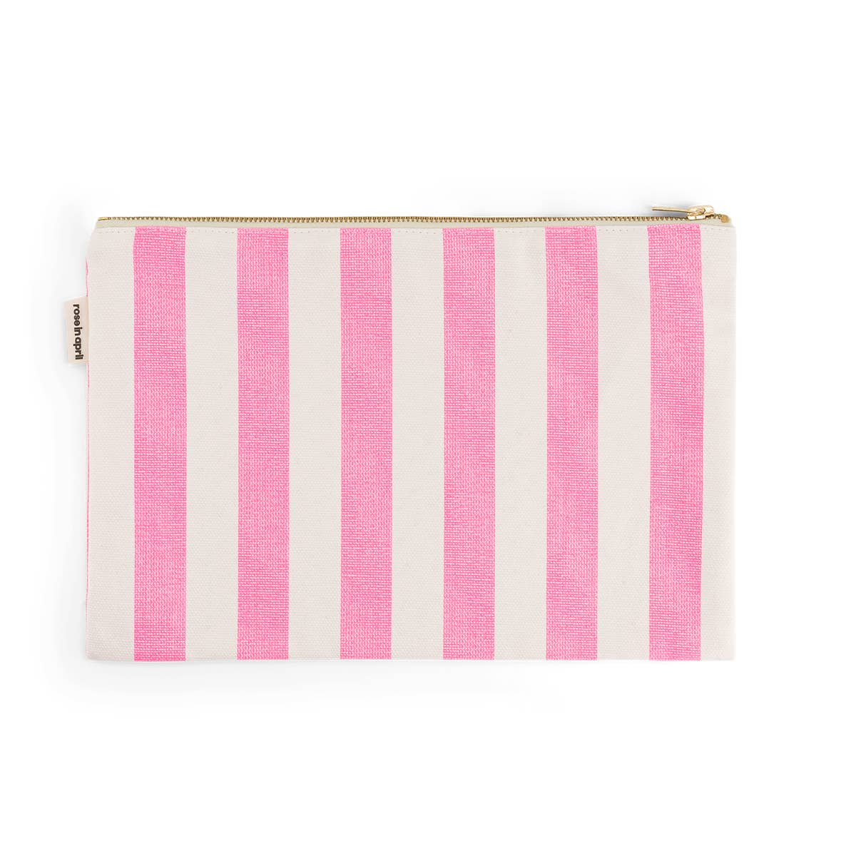 Rose In April Paris Fluro Pink/White Canvas Lili Clutch