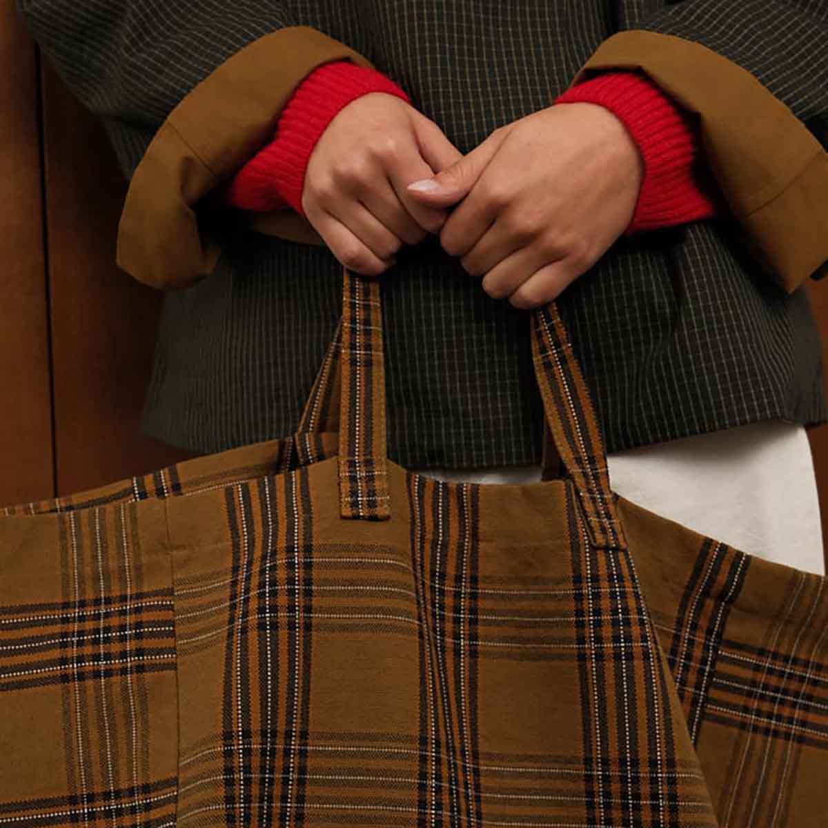 ELISA TOTE BAG TARTAN