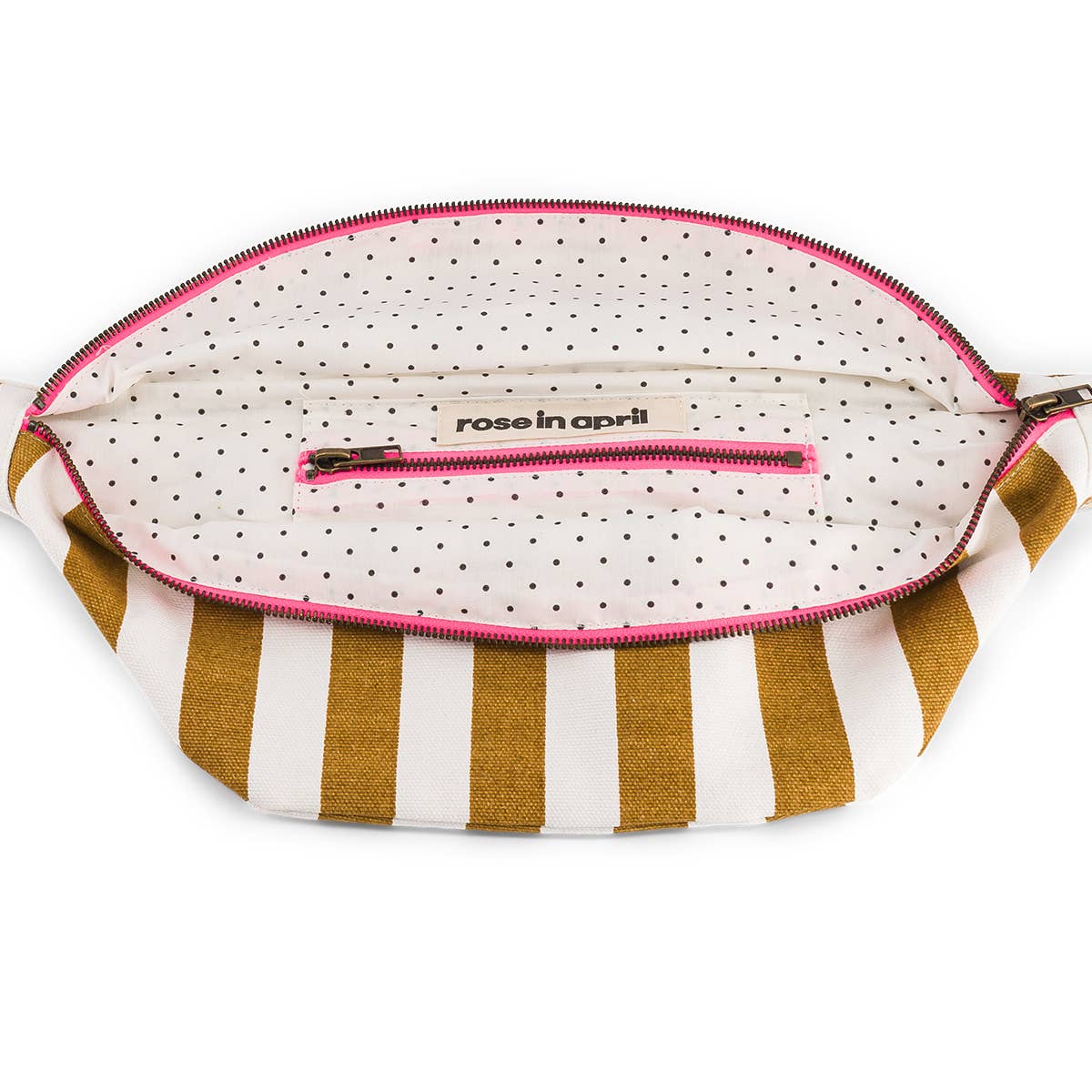 WOMEN BUM BAG STRIPES CARAMEL: TOFFEE / SCRATCH