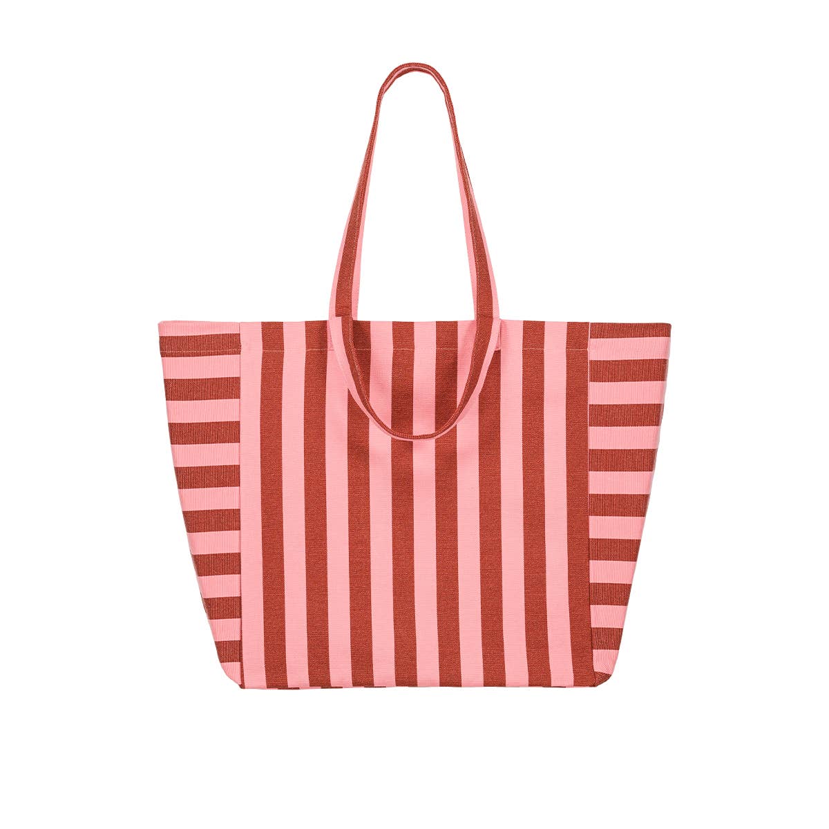 ELISA TOTE BAG STRIPES BRICK / PINK