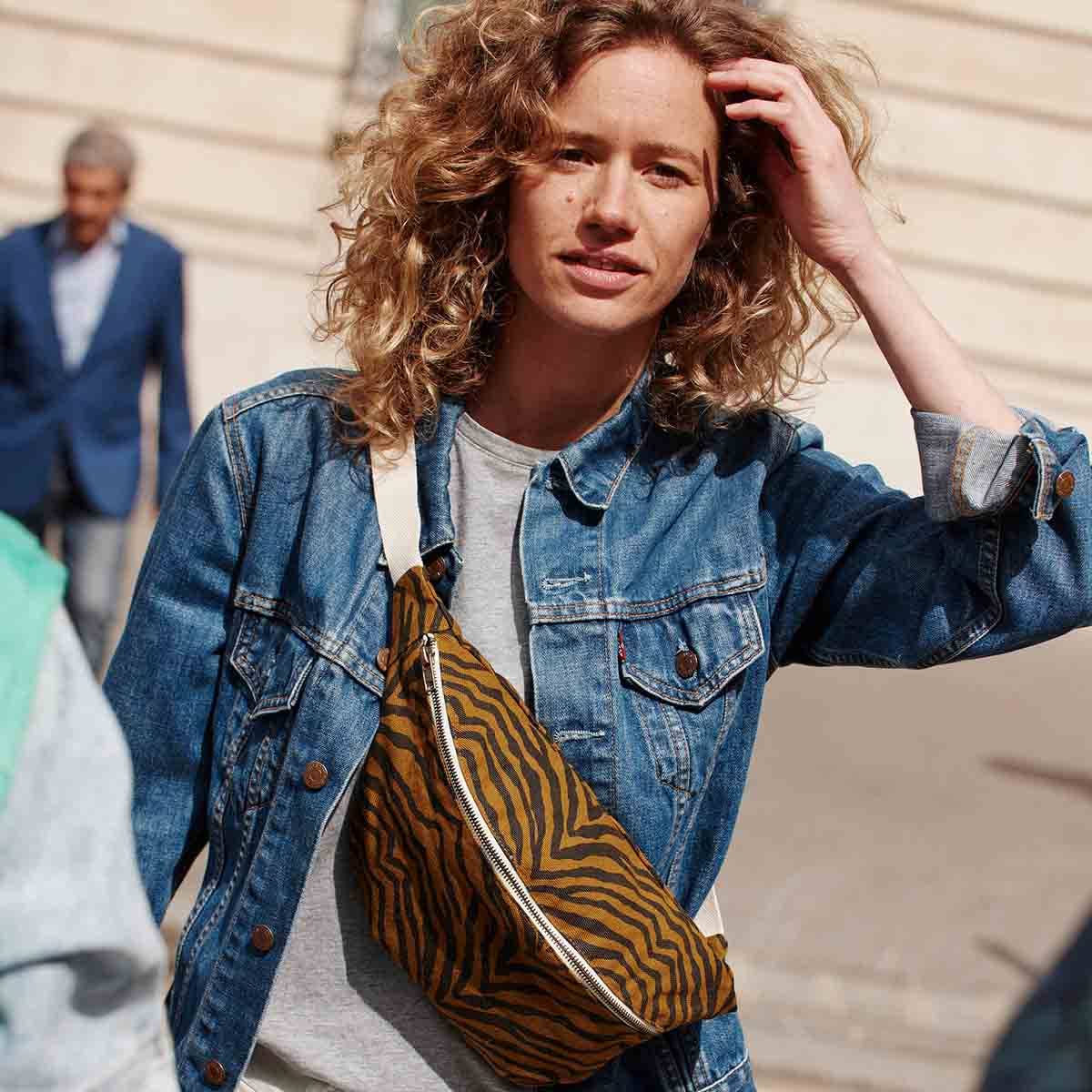 WOMEN BUM BAG ZEBROU TAPENADE: TAPENADE / ZEBROU