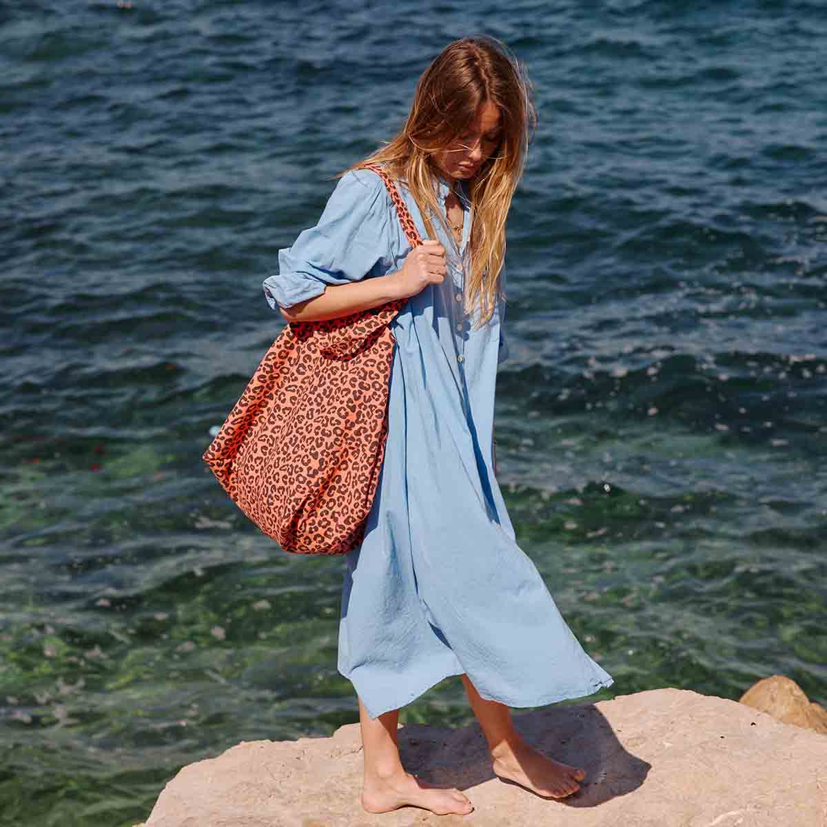 ELISA TOTE BAG GRAOU CORAL: CORAL / GRAOU