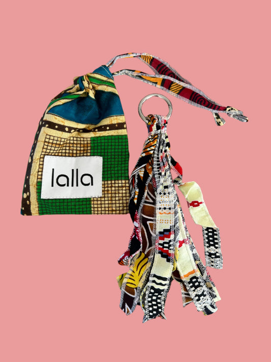 Lalla Marrakech Wax Cloth Bag Key Ring