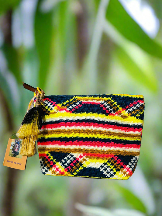 Barbra Mix Mix Bilum Clutch with Woven Grasses Tassel