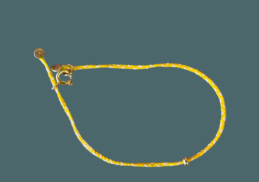 Athena & Co Yellow Fine Braid Bracelet