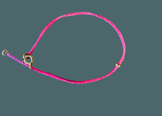 Athena & Co Fluro Pink Fine Braid Bracelet