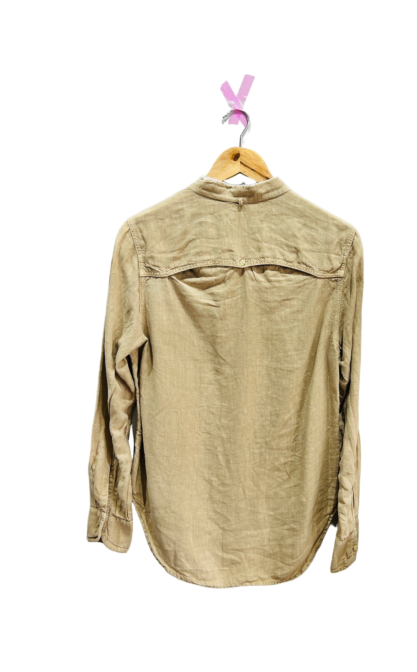 Bassike Taupe Linen Shirt Size 1