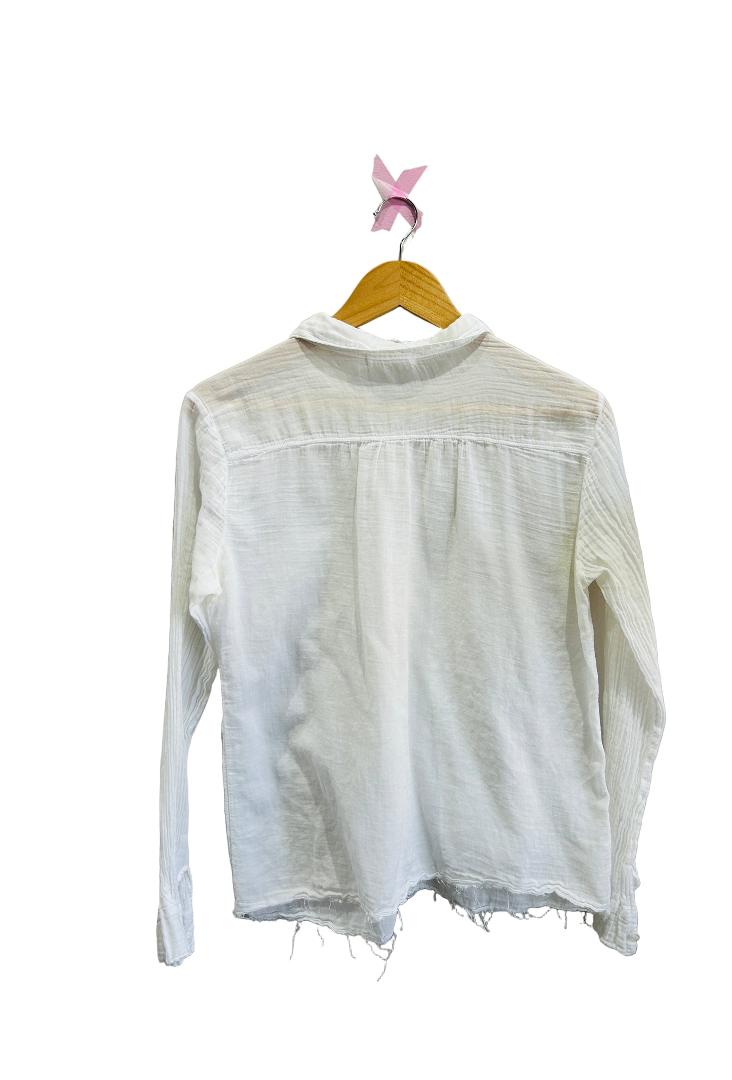Loft Paris White Cotton Voile Shirt Size 0