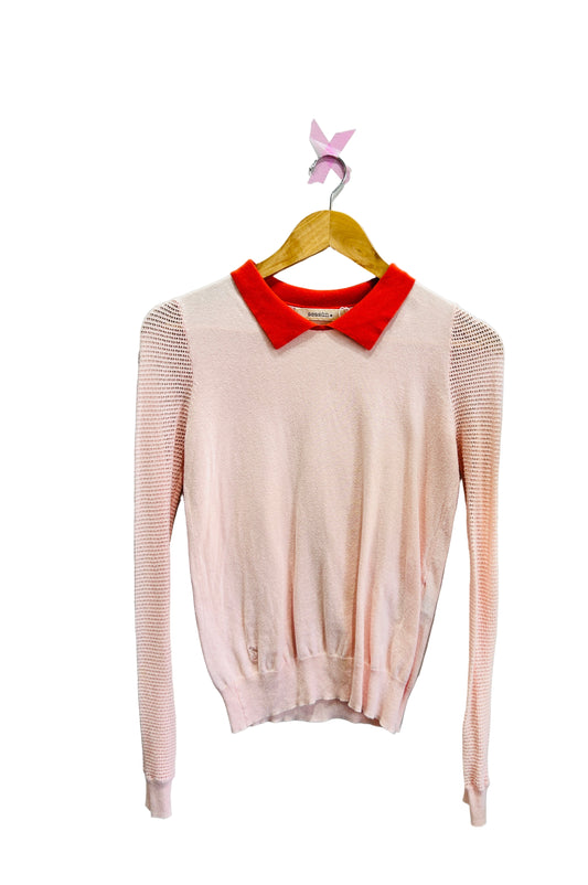 Sessun Pink/Red Cotton Top Size Small