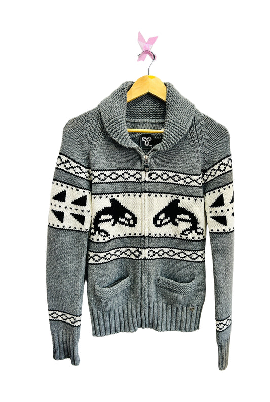 TNA Cowichan Zip Through Jumper Size Med