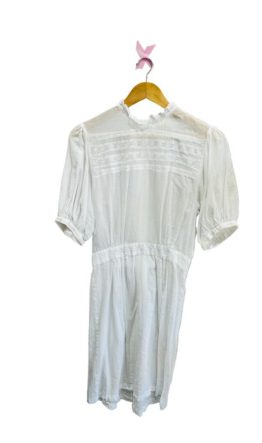 Matin White Cotton Voile Dress Size Small