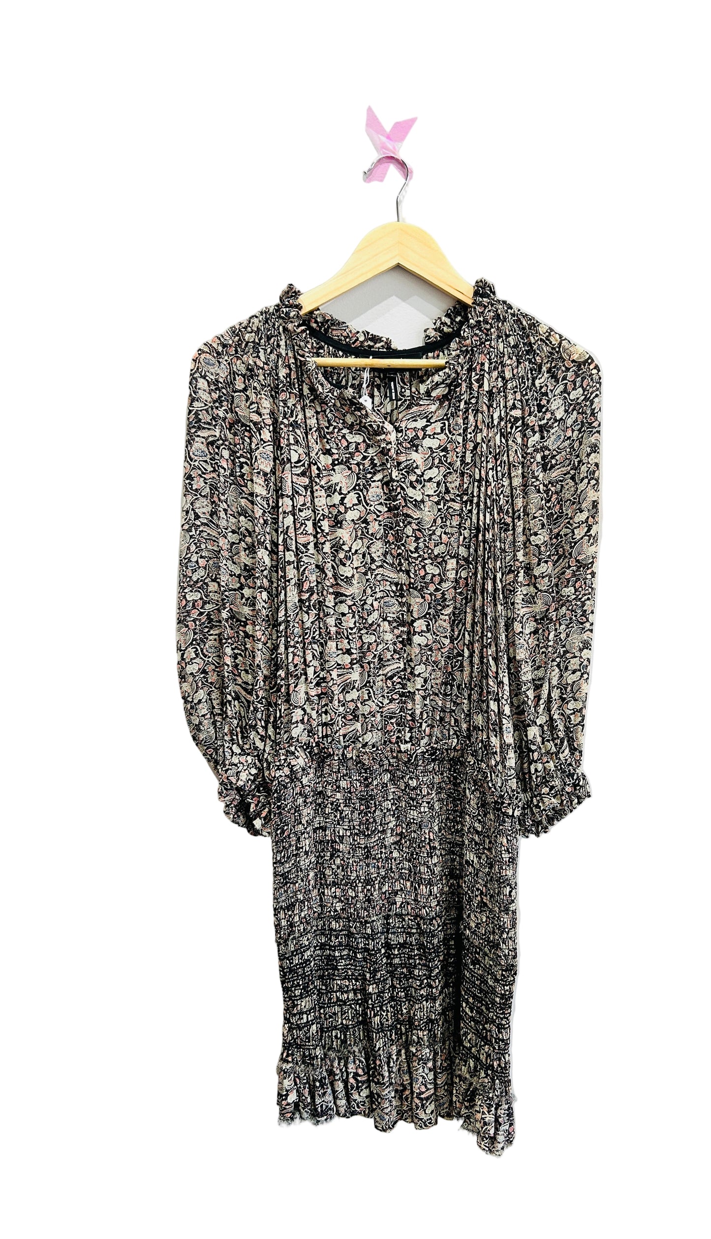 Isabel Marant Printed Silk Drop Waist Dress Size 0